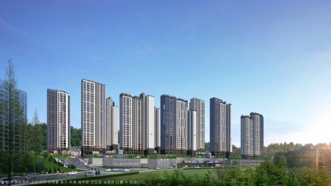 더샵 광양라크포엠 단지 투시도. /사진제공=포스코건설