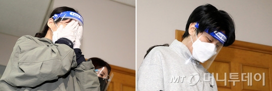 '계곡살인' 사건의 피의자 이은해(왼쪽)·조현수가 지난4월19일 오후 구속 전 피의자 심문(영장실질심사)을 받기 위해 인천시 미추홀구 인천지방법원으로 들어서고 있다. /공동사진취재단