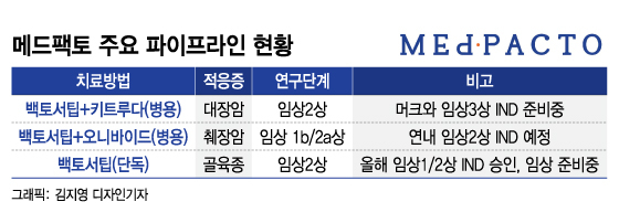 메드팩토, 항암신약 3총사 '순항'…조기 상업화 준비 착착