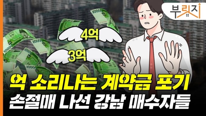 "계약금 3억원 떼여도 안사"…강남 아파트 손절하는 매수자들[부릿지]