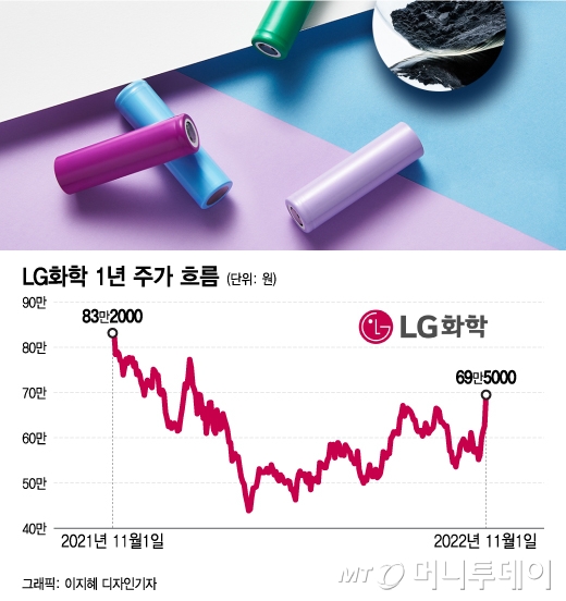 "LG엔솔 기다려!..나도 이차전지다" LG화학 11% '불기둥'