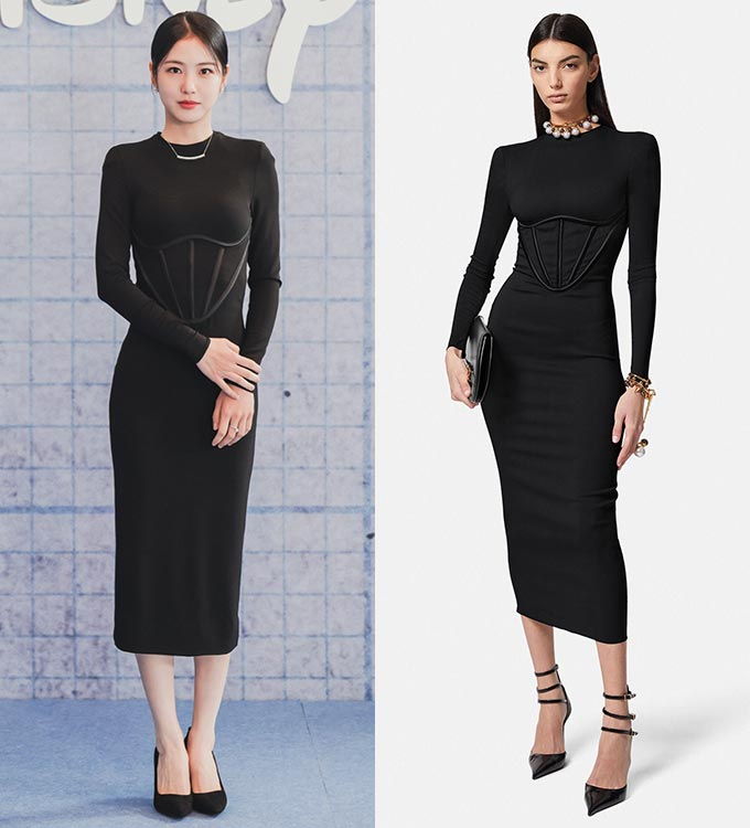 배우 신예은, 베르사체 2022 F/W 컬렉션 룩북./사진=디즈니+, 베르사체(Versace)