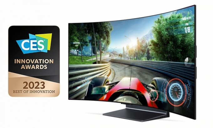 'CES 2023 최고 혁신상'을 수상한 벤더블 게이밍 올레드 TV 'LG 올레드 플렉스(FLEX)'./사진제공=LG전자