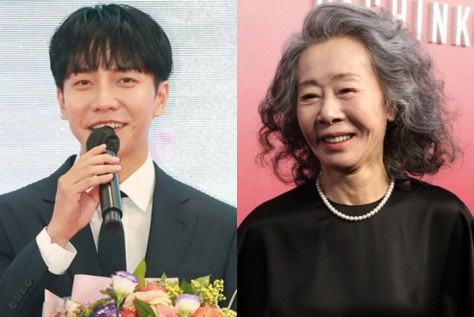 왼쪽부터 배우 이승기, 윤여정. /사진=머니투데이DB