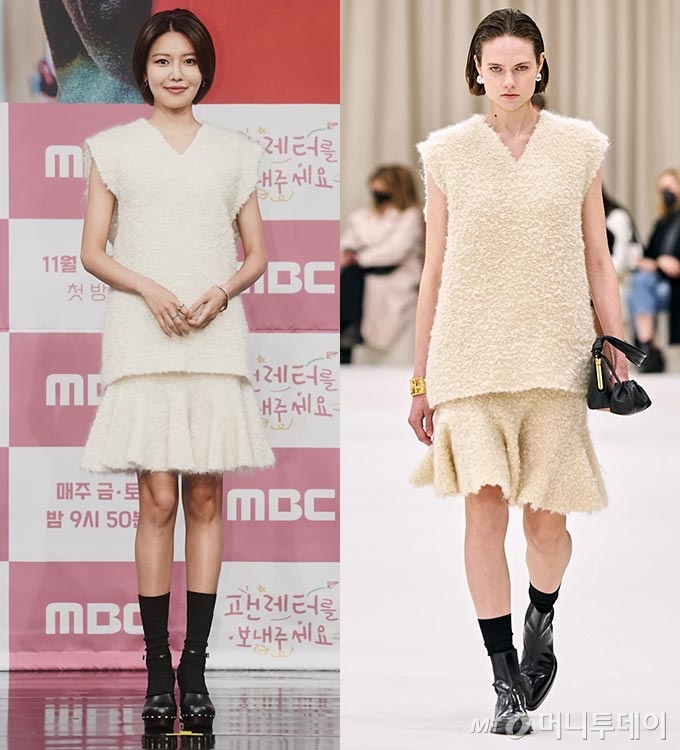 그룹 소녀시대 출신 배우 최수영, 질 샌더 2022 F/W 컬렉션 쇼./사진=MBC, 질 샌더(Jil Sander)