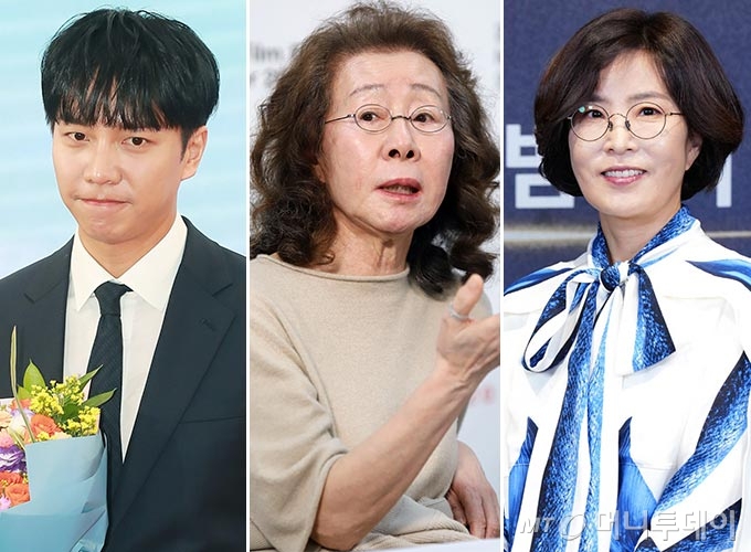 가수 겸 배우 이승기, 배우 윤여정, 가수 이선희./사진=이동훈 기자 photoguy@, 부산국제영화제, JTBC