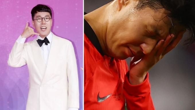방송인 김영철(왼쪽)과 대한민국 축구 국가대표팀 주장 손흥민. /사진=머니투데이 DB, 뉴스1