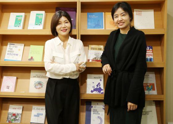 숏폼 형식 오디오 콘텐츠 플랫폼 '나디오' 운영하는 이어가다 최자인(왼쪽)·박현아(오른쪽) 공동대표/사진=홍봉진 기자