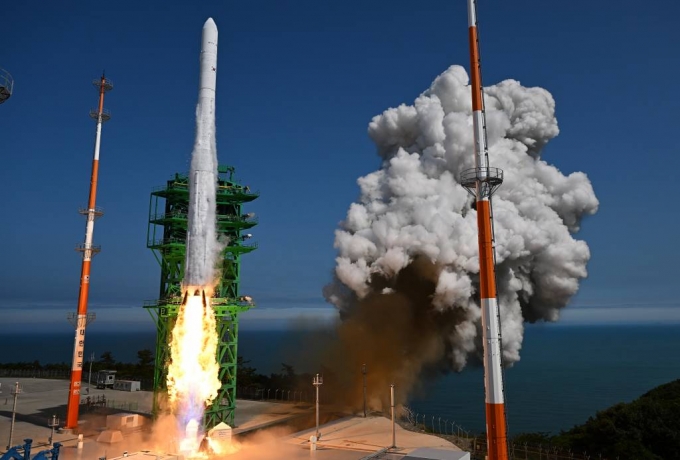 한국형발사체 누리호(KSLV-II)가 지난 6월 발사되고 있는 모습. / 사진=한국항공우주연구원