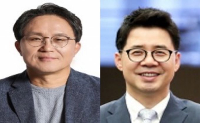 김철중 SK아이이테크놀로지 신임 사장(왼쪽), 박상규 SK엔무브 신임 사장