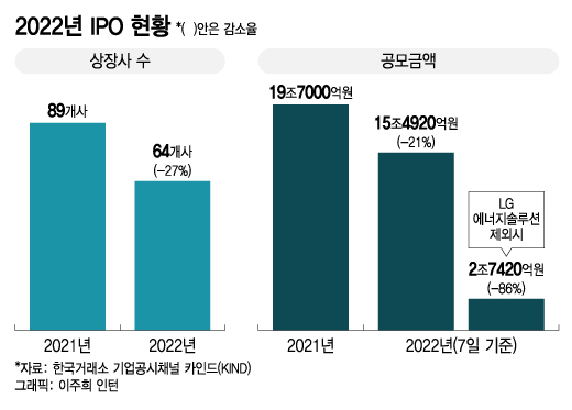 올해 마지막까지 '상장 철회'…LG엔솔 빼면 90% 줄어든 IPO 시장