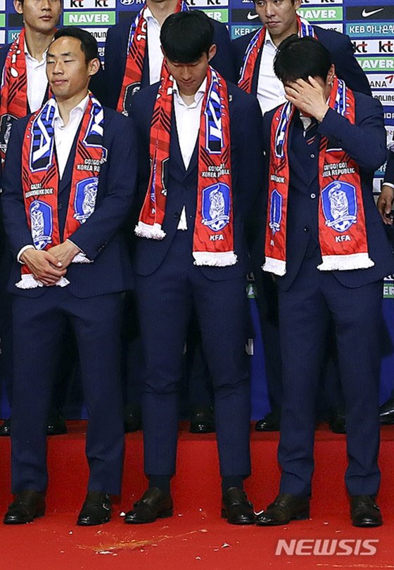 2018년 러시아 월드컵 당시 축구 팬들로부터 날계란 투척을 당했던 한국 축구대표팀. /사진=뉴시스