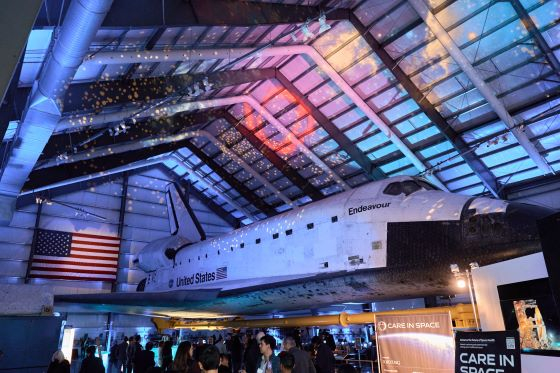 제1회 CIS(Care In Space) 행사장 내 전시된 NASA의 마지막 우주왕복선 인데버(Endeavor)호/사진=보령 