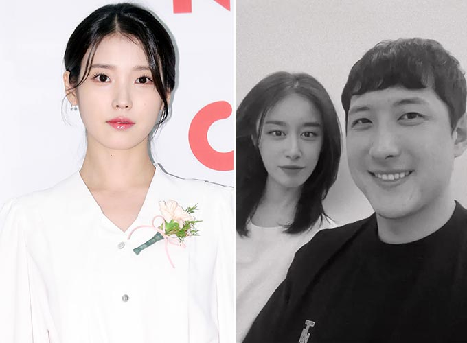 가수 아이유(왼쪽)가 오는 10일 부부의 연을 맺는 그룹 티아라 출신 지연, 야구선수 황재균 결혼식에서 축가를 부른다./사진=김창현 기자 chmt@, 지연 인스타그램
