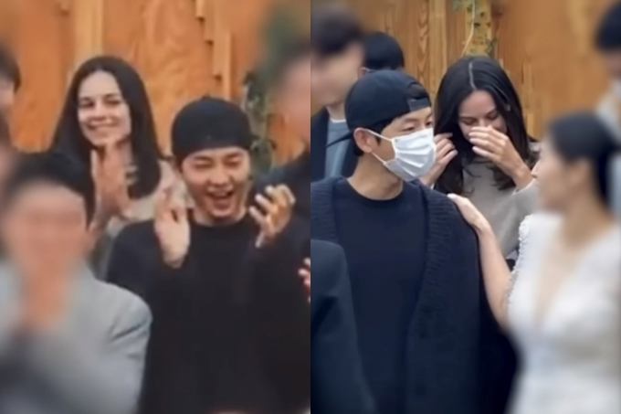 송중기, '여친' 앞에서 '여사친'과 포옹…♥英 애인 반응은? - 머니투데이 송중기, '여친' 앞에서 '여사친'과 포옹…♥英 애인 반응은? - 머니투데이