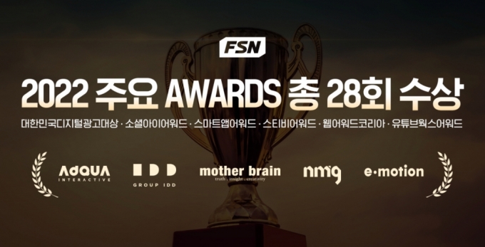 디지털 마케팅 그룹 FSN, 올해 주요 시상식서 총 28회 수상