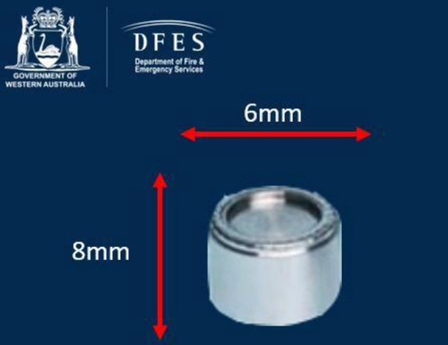 호주에서 분실된 초소형 방사선물질 캡슐/사진= 호주 웨스턴오스트레일리아주 소방방재 당국(DFES) 