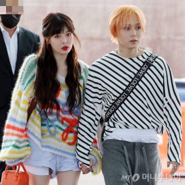 가수 현아(왼쪽)와 던. /사진=임성균 기자 tjdrbs23@