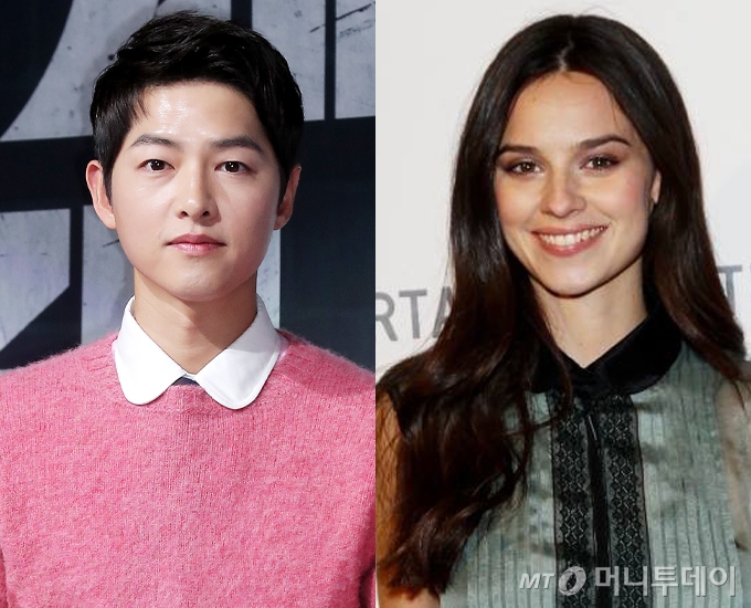 배우 송중기, 영국 출신 배우 케이티 루이스 사운더스./사진=김창현 기자 chmt@, 케이티 루이스 사운더스 페이스북