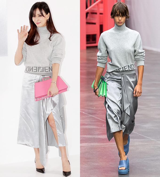 배우 고소영, 펜디 2023 S/S 컬렉션 쇼./사진=김창현 기자 chmt@, 펜디(FENDI)