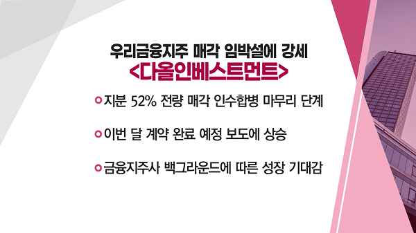 [매매의 기술] 지기재 켜는 반도체 산업에 장비주 주목 <칩스앤미디어> vs 우리금융지주 매각 임박설에 강세 <다올인베스트먼트>