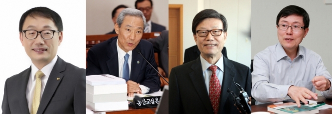 (왼쪽부터)구현모 KT 대표, 김종훈 전 통상교섭본부장, 윤진식 전 산업자원부 장관, 윤종록 전 미래창조과학부 차관.