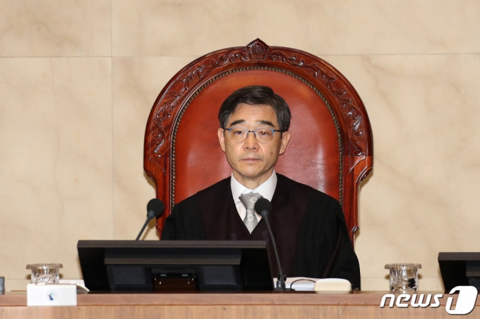 권순일 대법관이 2020년 5월 대법원에서 열린 공개변론에 참석하고 있다. /사진=뉴스1