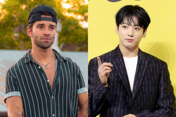 (왼쪽부터) 미국 래퍼 제이크 밀러(Jake Miller), 방탄소년단 정국 /사진=제이크 밀러 트위터 캡처, 머니투데이 DB