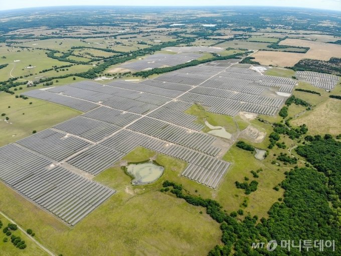 한화큐셀이 2021년 건설한 미국 텍사스주 168MW 태양광 발전소