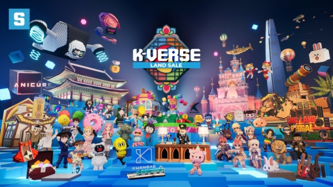 더샌드박스의 메타버스 플랫폼 내에는 K팝, K드라마 등 한국엔터테인먼트 기업들의 IP(지적재산권)를 기반으로 한 콘텐츠를 모은 케이버스가 있다. 사진은 케이버스 랜드세일 당시의 사진. / 사진제공=더샌드박스코리아