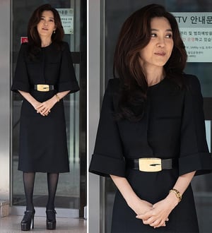 이부진, 호텔신라 주총 패션…우아한 블랙 룩+골드 포인트 '눈길'