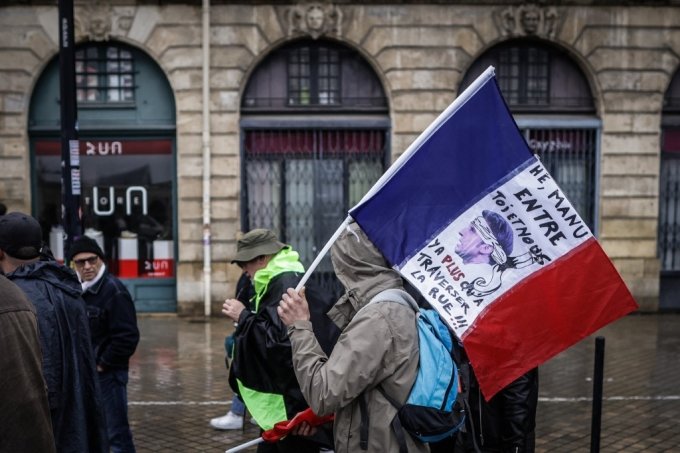 연금 개혁에 반대하는 프랑스 시위대/AFPBBNews=뉴스1
