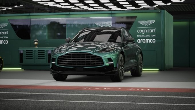 애스턴마틴 가상현실의 아람코 코그니전트 포뮬러원 차고 내 차량/사진제공=애스턴마틴(Aston Martin)