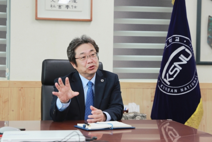'글로컬대학30' 혁신모델을 구축하기 위해 미국 푸에블로시를 방문한 이장호 군산대 총장./사진제공=군산대