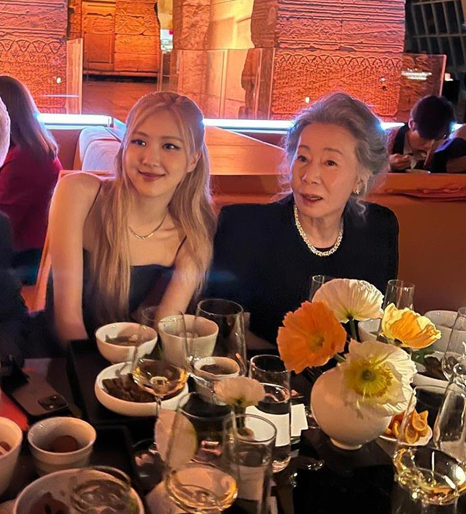 그룹 블랙핑크 로제, 배우 윤여정./사진=로제 인스타그램