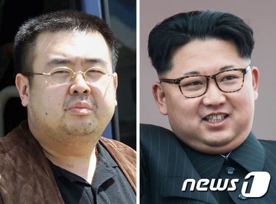 김정은 북한 국무위원장 겸 조선노동당 위원장(오른쪽)과 2017년 말레이시아에서 피살된 이복형 김정남 /사진=AFP=뉴스1
