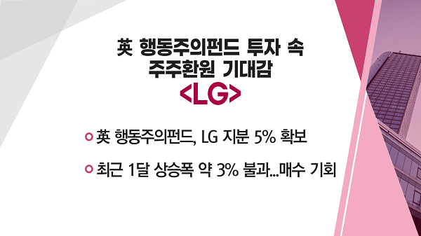 [매매의 기술] 2023 국제그린에너지엑스포 기대감 '대명에너지' vs 英 행동주의펀드 투자 속 주주환원 기대감 'LG'