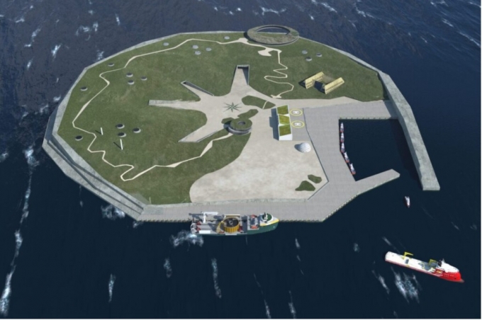 CIP가 설립을 추진 중인 에너지 아일랜드 VindØ(빈되) 섬의 조감도 /출처=CIP