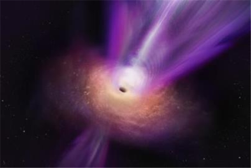 블랙홀은 우주에서 가장 빠른 빛조차 빠져나가지 못할 정도로 강한 중력이 작용해 주변 물질을 빨아들이는 천체다. 1915년 아인슈타인이 발표한 상대성이론으로 개념화됐으며 2019년 &#039;사건의 지평선 망원경&#039;(EHT)으로 블랙홀 사진을 최초 포착했다. 하지만 블랙홀 주변 구조가 회오리 모양의 부착원반 구조라고 예측만 있었을 뿐 이에 대한 관측은 없었다. 한국 과학자 4명이 포함된 연구팀이 블랙홀 주변 구조가 회오리 모양의 부착원반 구조라는 사실을 최초 포착했다. 사진은 회오리 모양의 부착원반(주황색)과 블랙홀이 분출하는 제트(보라색) 모식도. / 사진=네이처(Nature)