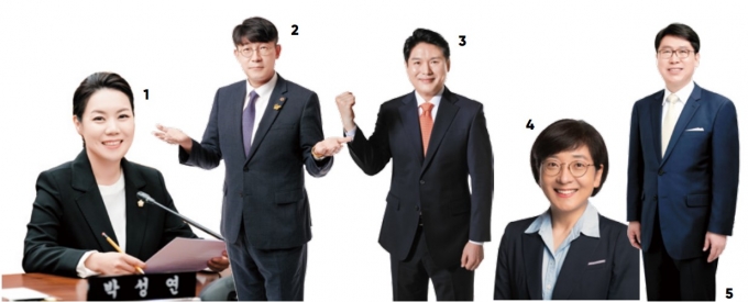 ▲(왼쪽부터)1.박성연 서울시의회 의원 2.이병도 서울시의회 의원 3.김길영 서울시의회 의원 4.이순열 세종시의회 의원 5.김지향 서울시의회 의원./사진제공=각 의회 사무처