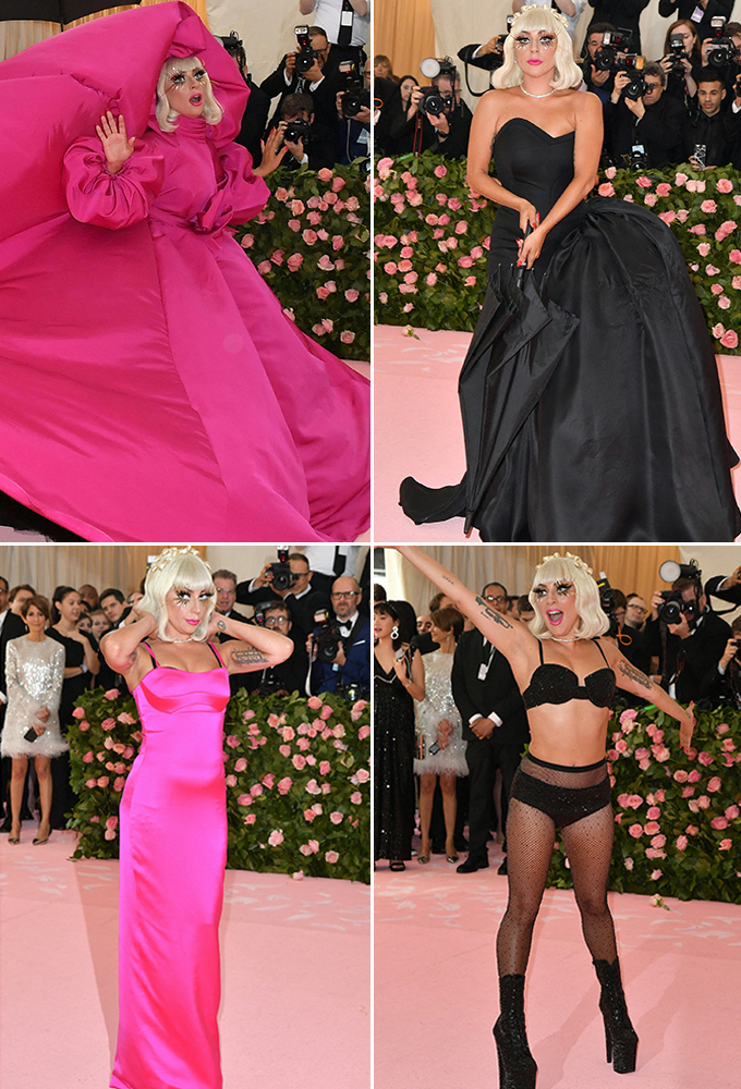 2019년 &#039;멧 갈라&#039;(Met Gala)에서 4가지 의상을 선보인 팝 가수 겸 배우 레이디 가가./AFPBBNews=뉴스1