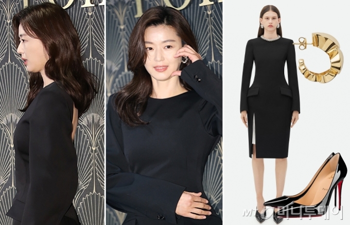 배우 전지현, 전지현이 착용한 패션 아이템 /사진=뉴스1, 보테가 베네타, 크리스찬 루부탱