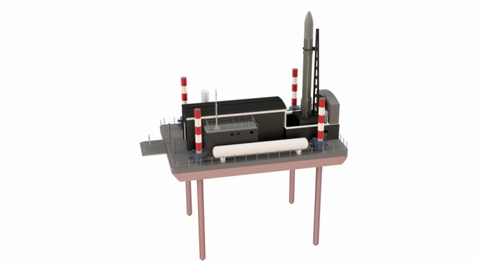 민간 최초 우주발사체 해상 발사장 ‘세테시아 1’ 3D 렌더링 이미지 /사진제공=페리지에어로스페이스