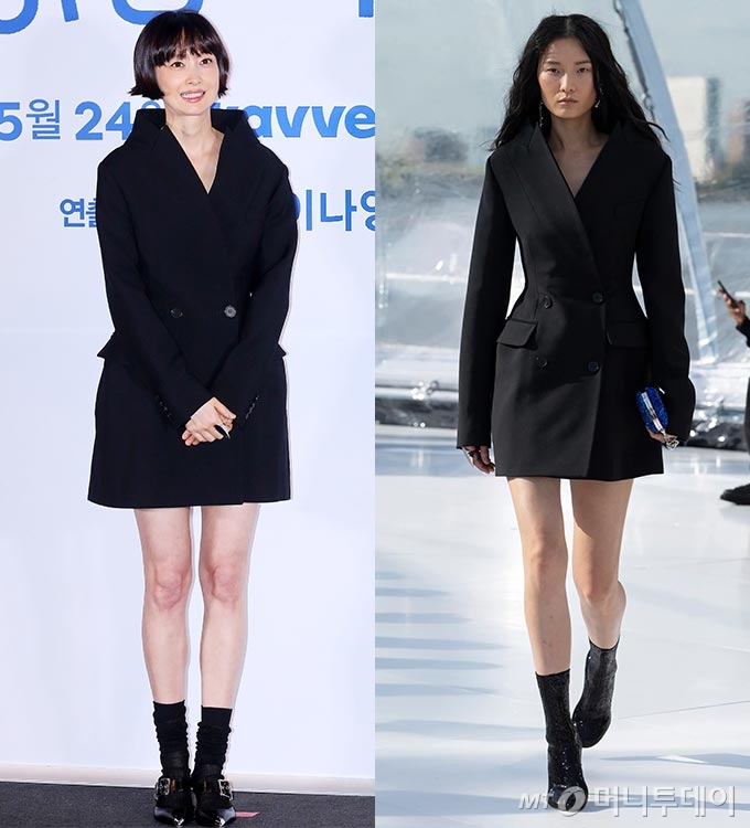 배우 이나영, 알렉산더 맥퀸 2023 S/S 컬렉션./사진=김창현 기자 chmt@, 알렉산더 맥퀸(Alexander McQueen)