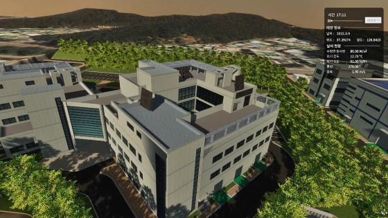 한국전기연구원 디지털 트윈 기술을 활용한 태양광 발전 시뮬레이션/사진=전기연 
