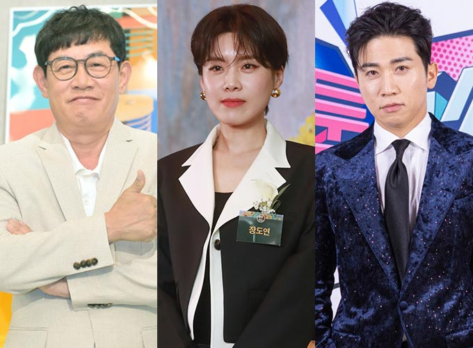 방송인 이경규, 코미디언 장도연, 유세윤./사진=KBS, 머니투데이 DB, 티빙