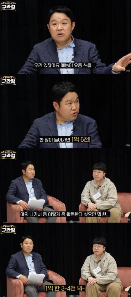 김구라가 밝힌 예능 제작비…"많으면 1.6억, 야외면 1.4억원대"