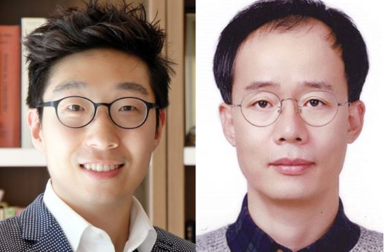 (왼쪽에서부터) DGIST 뉴바이올로지학과 김민석 교수, 지능형로봇연구부 강태훈 책임연구원/사진=DGIST