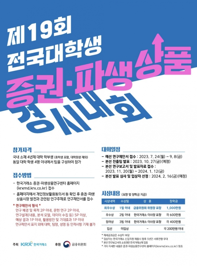 한국거래소, 제19회 전국 대학생 증권·파생상품 경시대회 개최