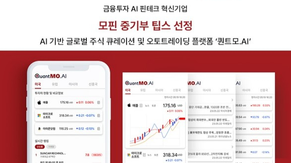 AI가 글로벌 주식 골라주고 투자까지…모핀, 중기부 팁스 선정
